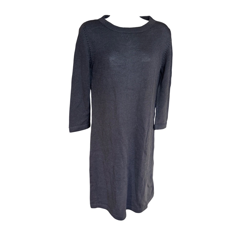 Cuyana Baby Alpaca Wool Sweater Dress Medium M Black Minimalist Quiet Luxury